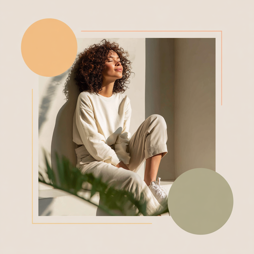 Жінка виконує йогу на природі